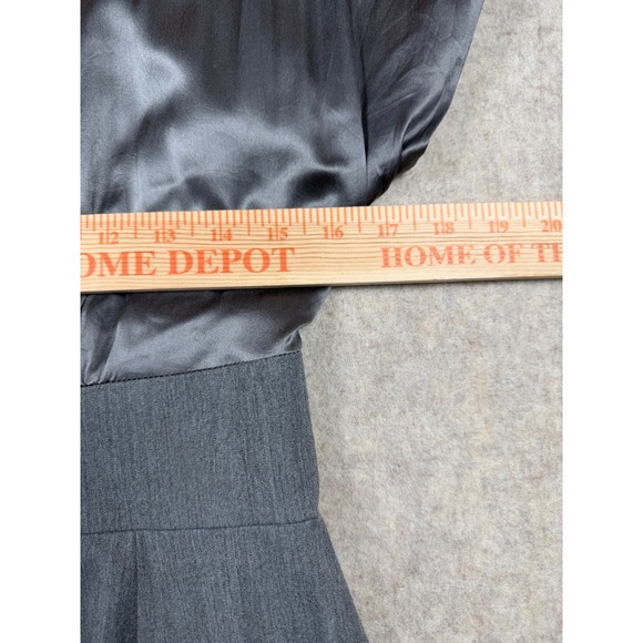 Tahari Arthur Levine Dress Women 4 Gray 100% Silk Top Sheath Workwear Business - Picture 7 of 9